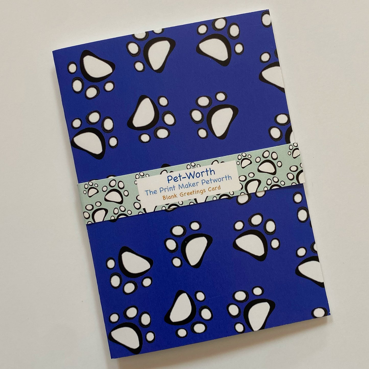 DARK BLUE PUPPY PAW CARD