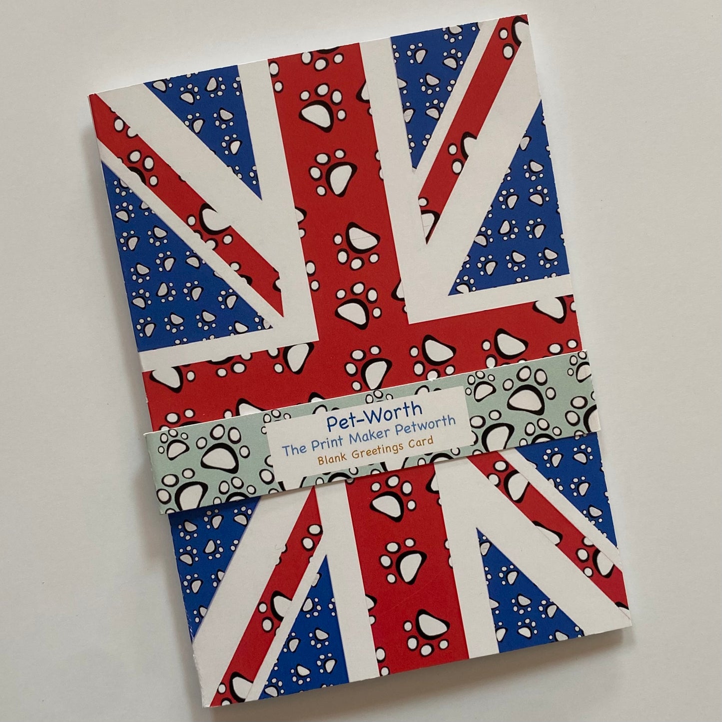 BRITISH PAW PRINT FLAG CARD