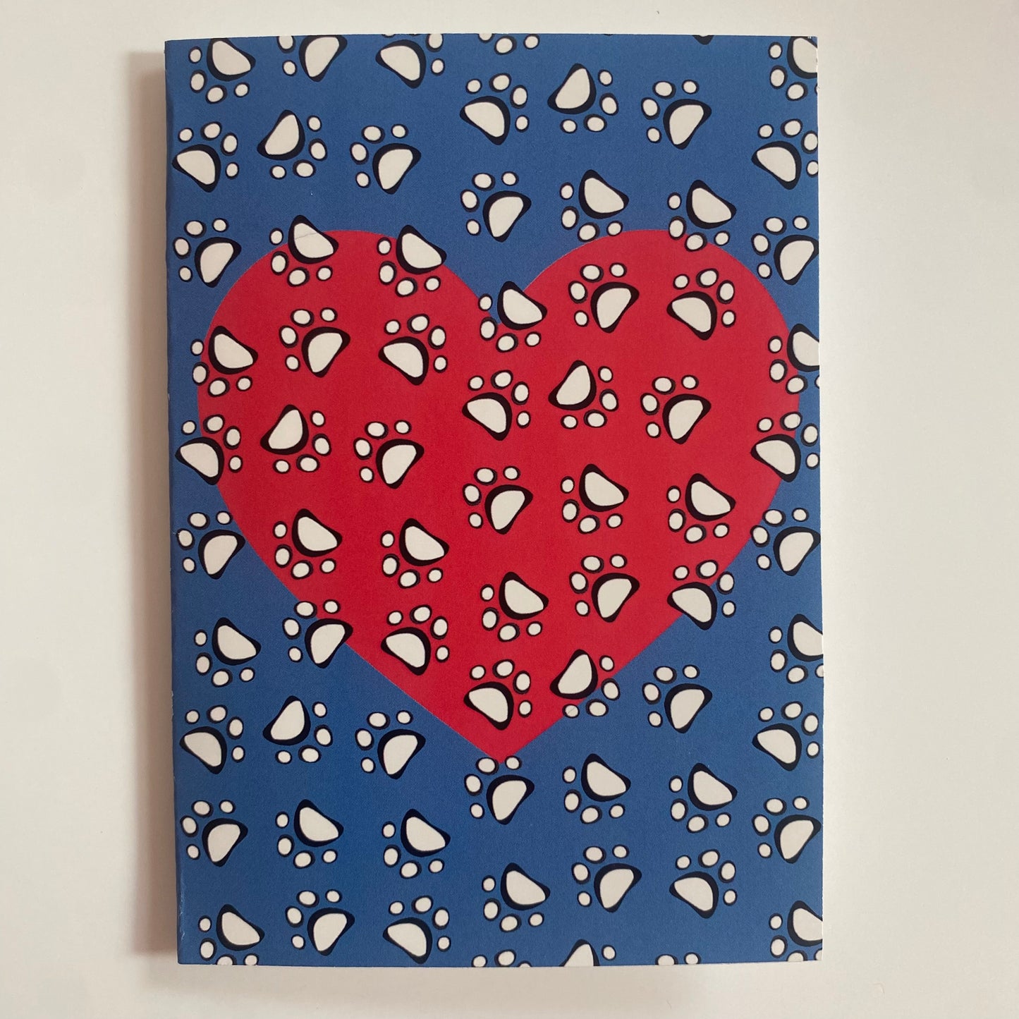 BRITISH PAW PRINT HEART CARD