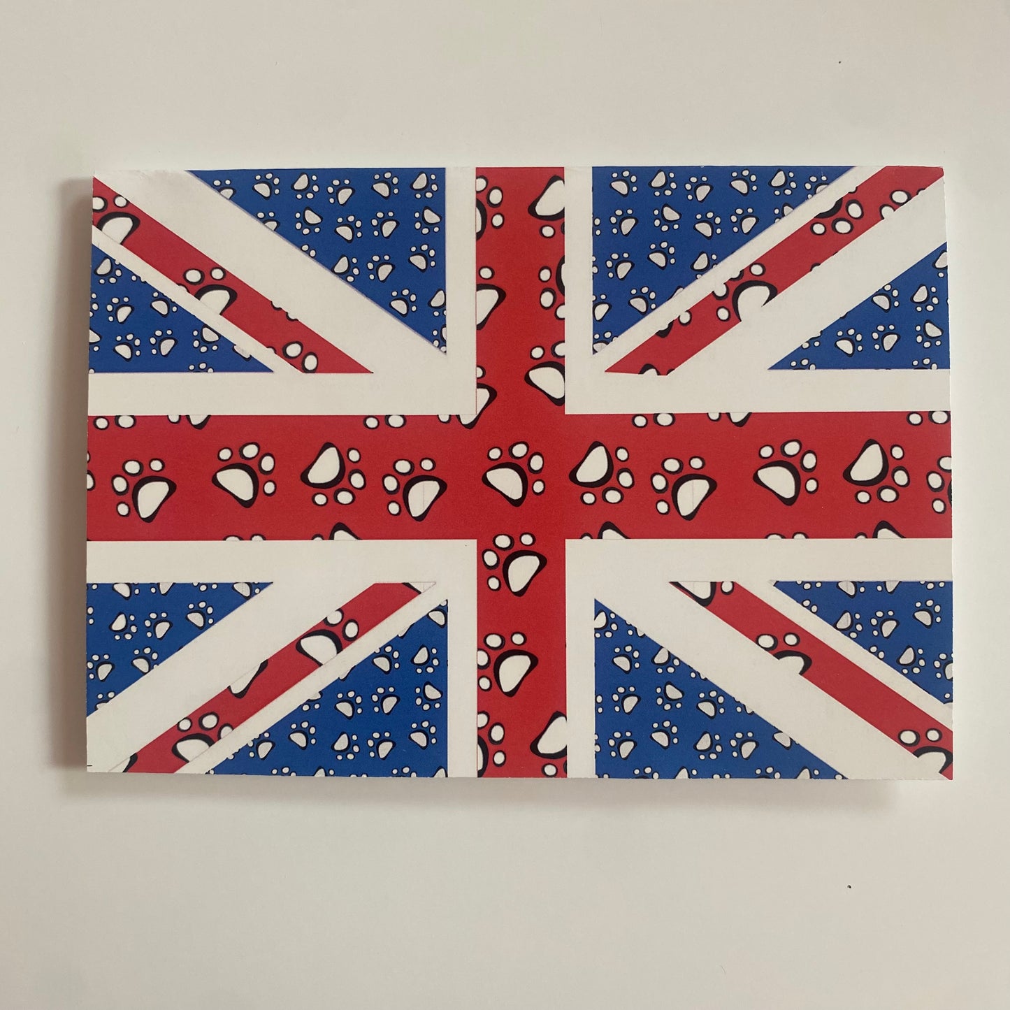 BRITISH PAW PRINT FLAG CARD