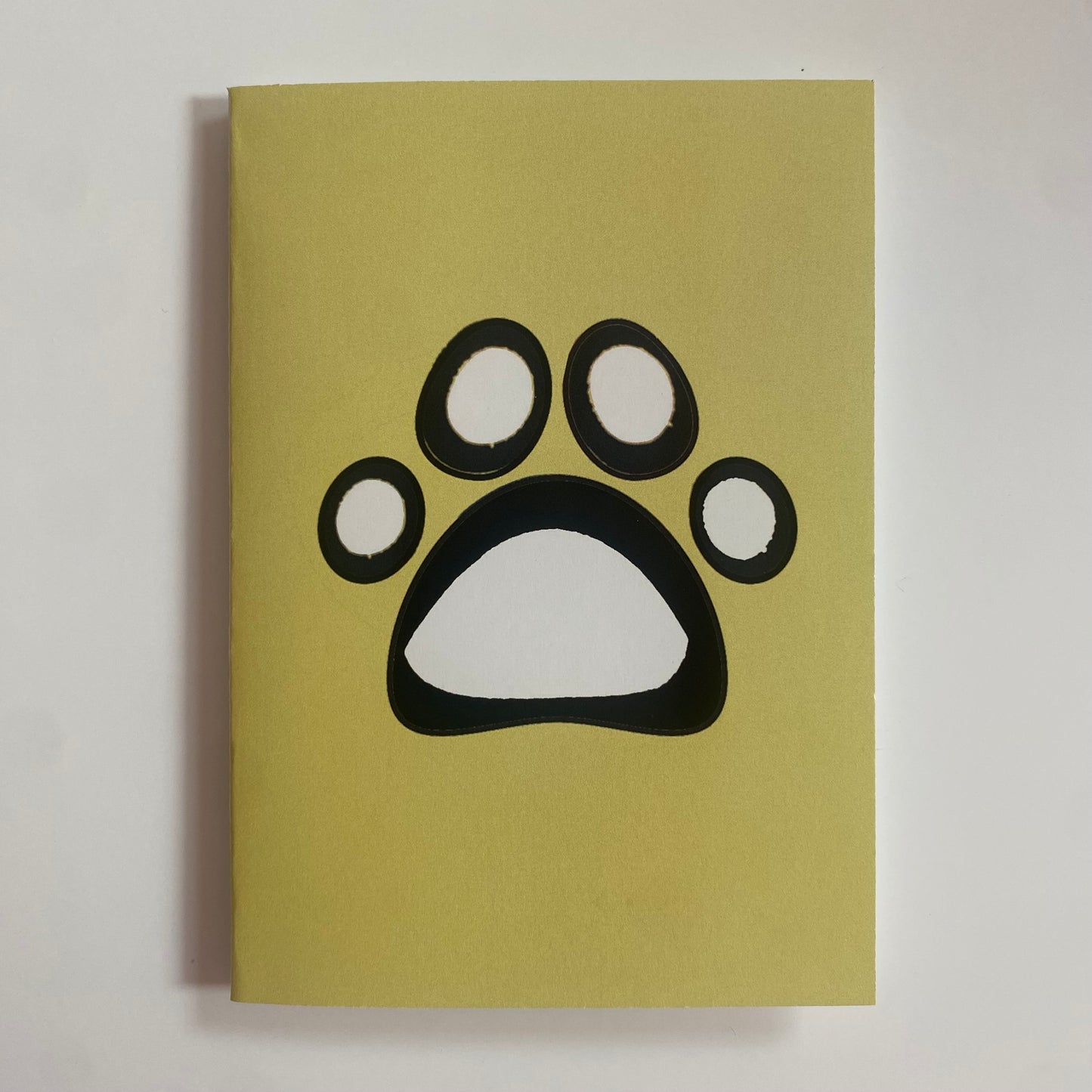 YELLOW PAW PRINT CARD