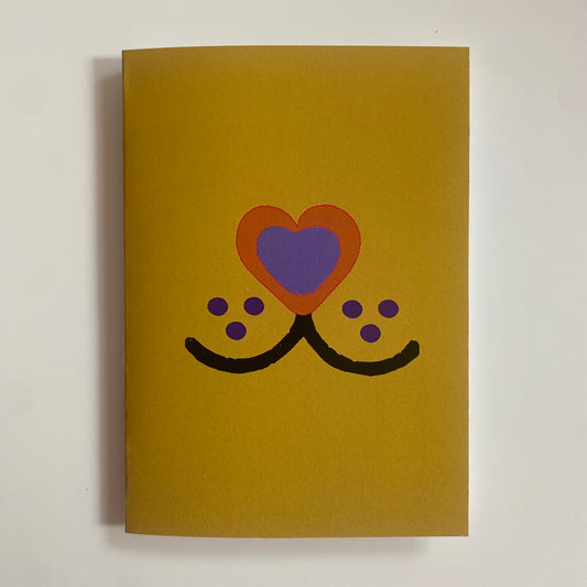 YELLOW LOVE HEART CARD