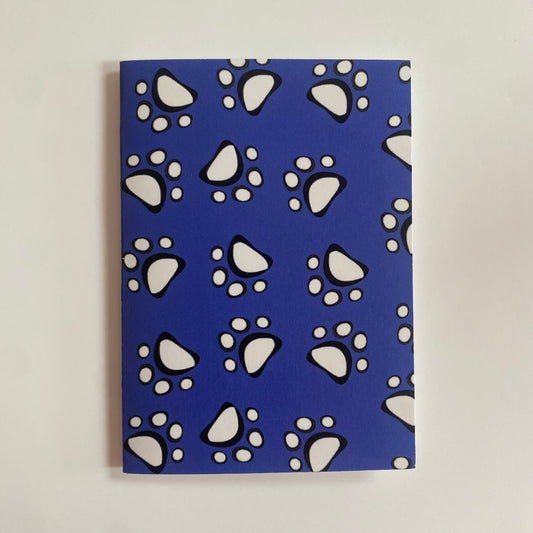 DARK BLUE PUPPY PAW CARD