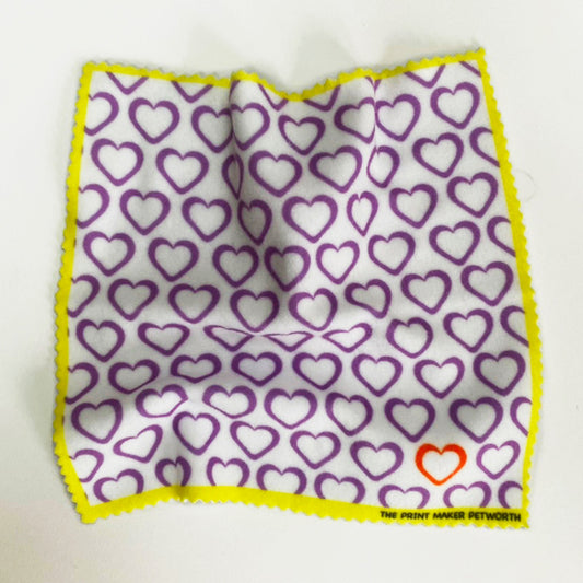 YELLOW & PURPLE LOVE HEART WIPE